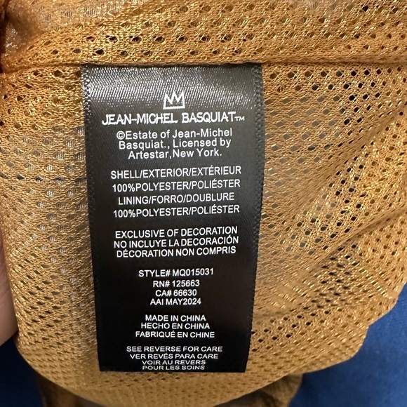 Members Only X Jean Michel Basquiat Varsity Bomber Jacket M Mona Lisa blue - Picture 8 of 10